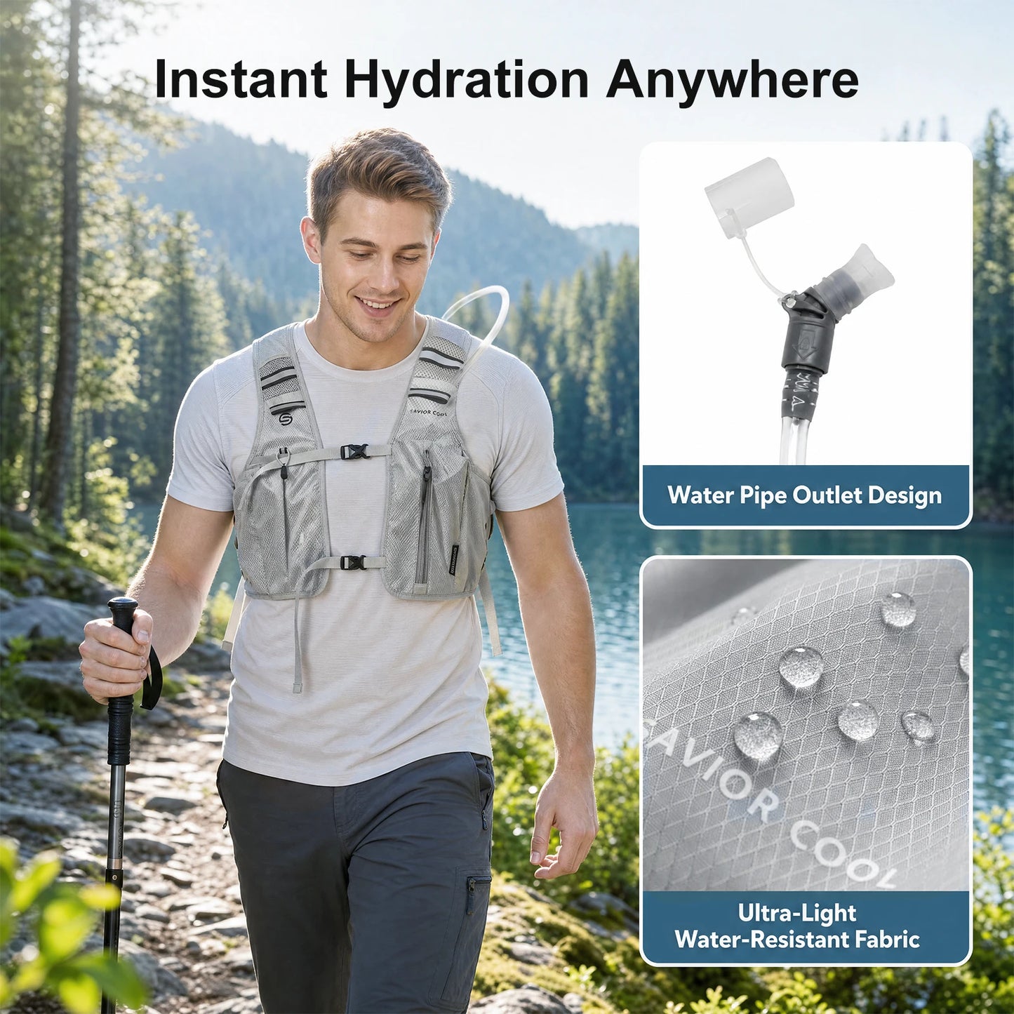 Snow Deer Outdoor Cooling Vest With Built-In Water Bladder
