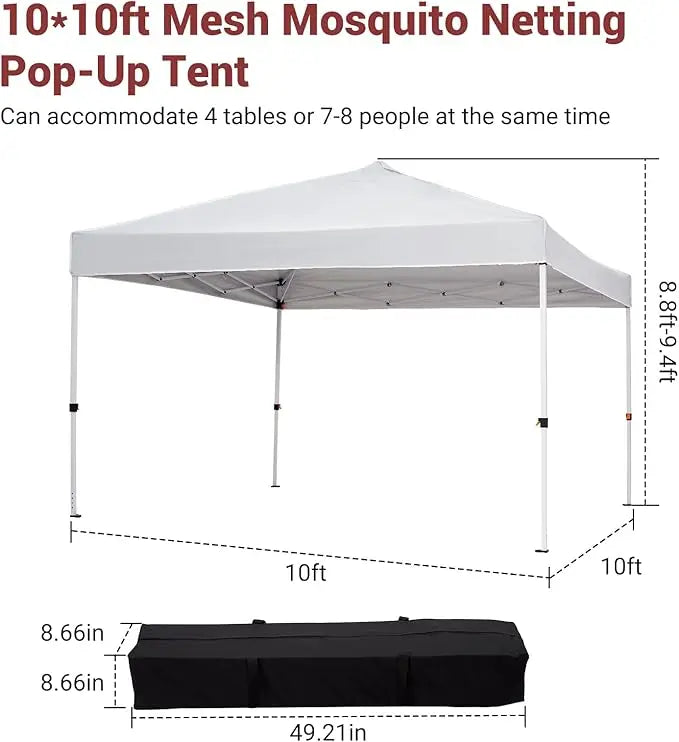 HiMISS Easy Pop Up Canopy Tent With Mesh Netting Waterproof
