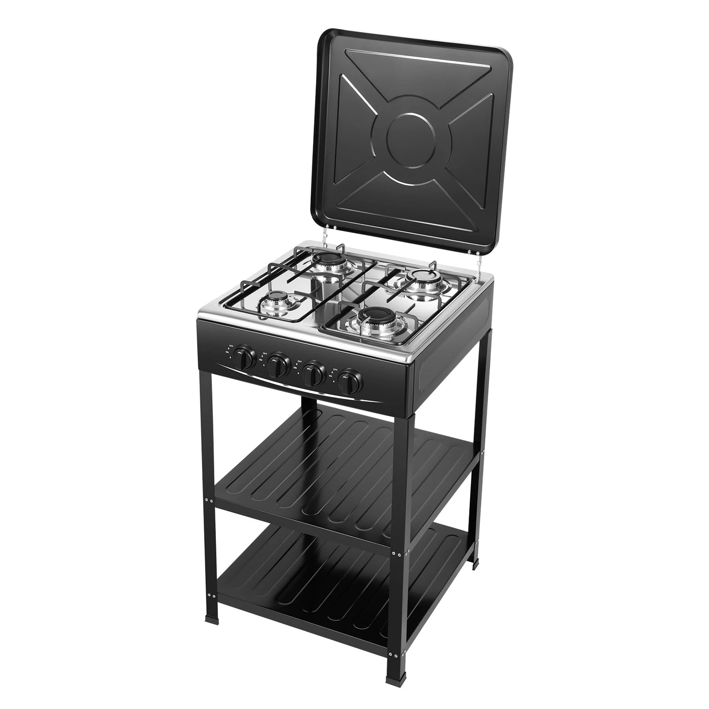 4 Burner Gas Stove Propane Smokeless Portable BBQ Grill