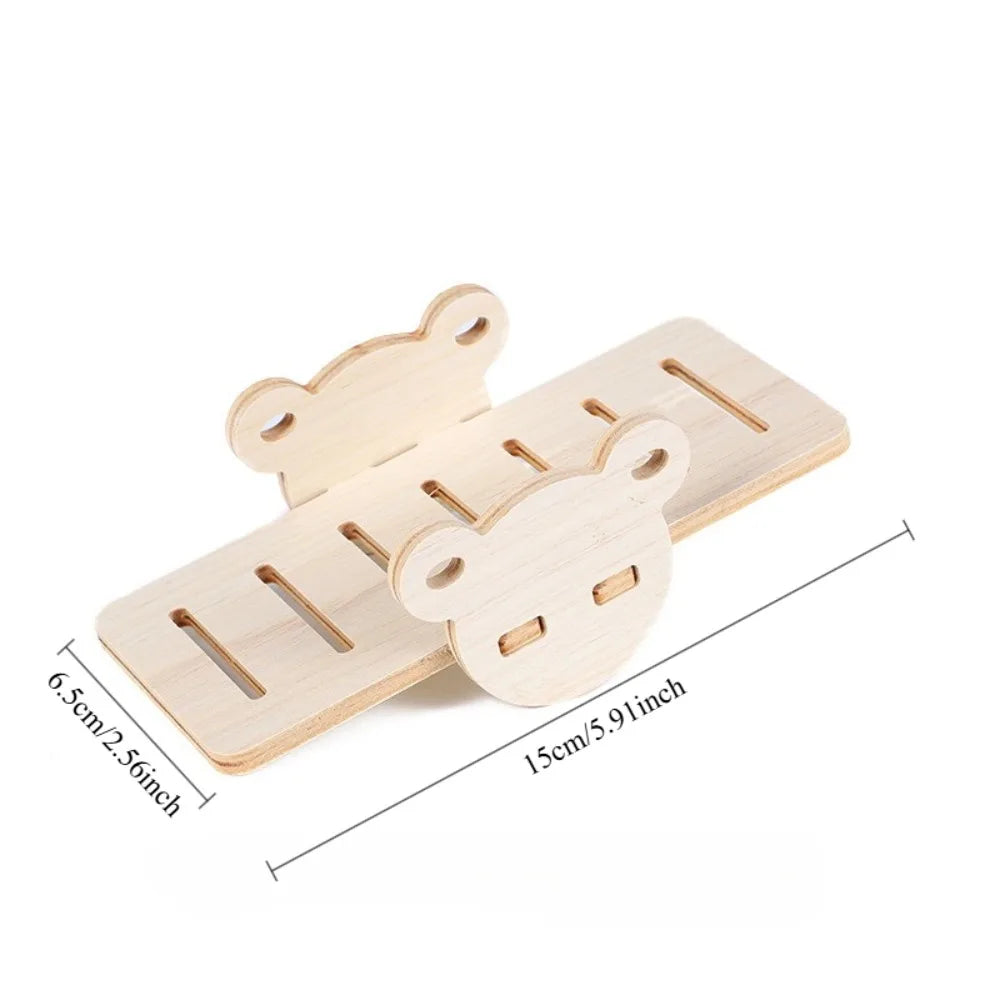 Hamster Wooden Swing Toy For Small Pets Cage Accessories