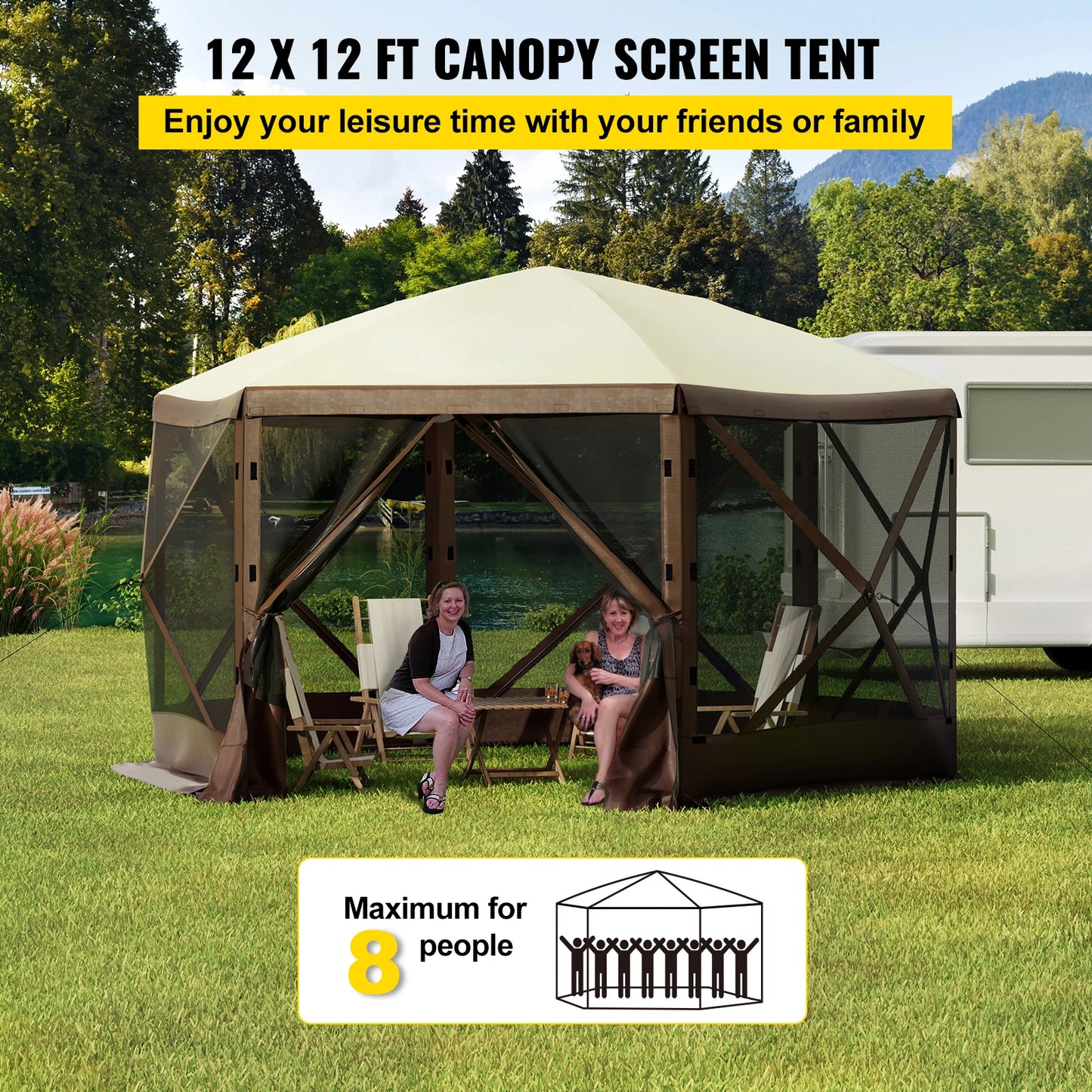 SucceBuy Pop Up Camping Gazebo Shelter For Outdoor Use