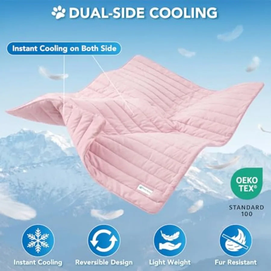 Dog Cooling Mat For Pets Self Cooling Reversible Cushioning Pad