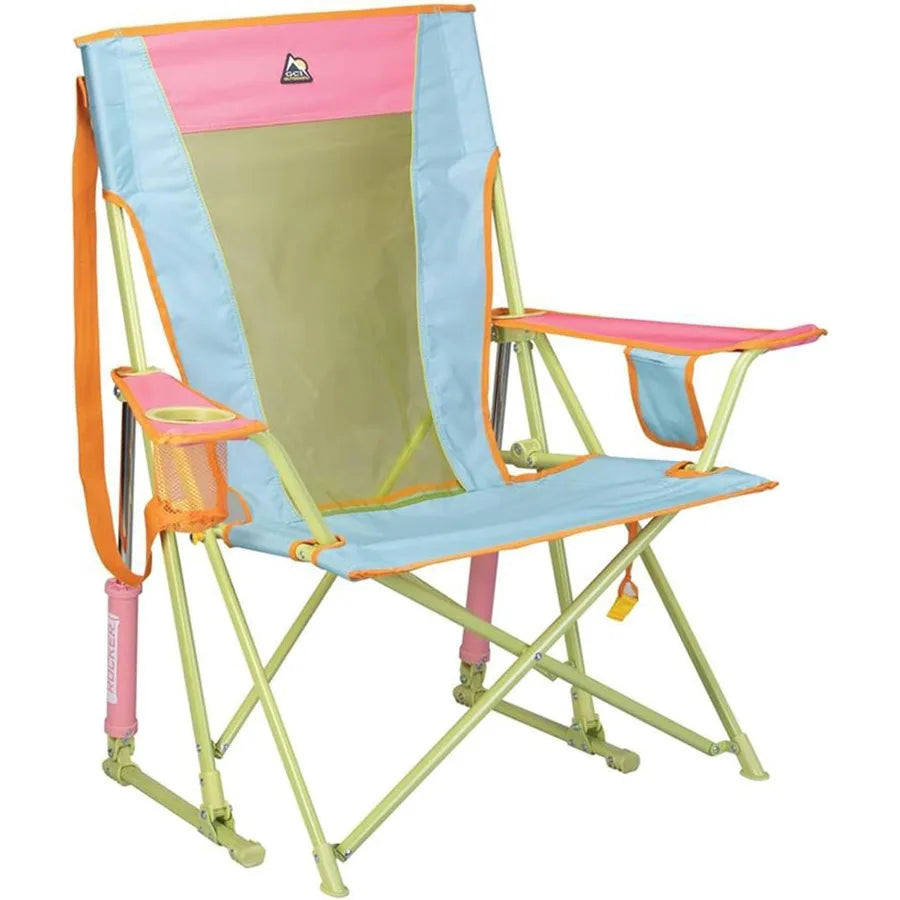 Comfort Pro Rocker Camping Chair With Builtin Drink Holder
