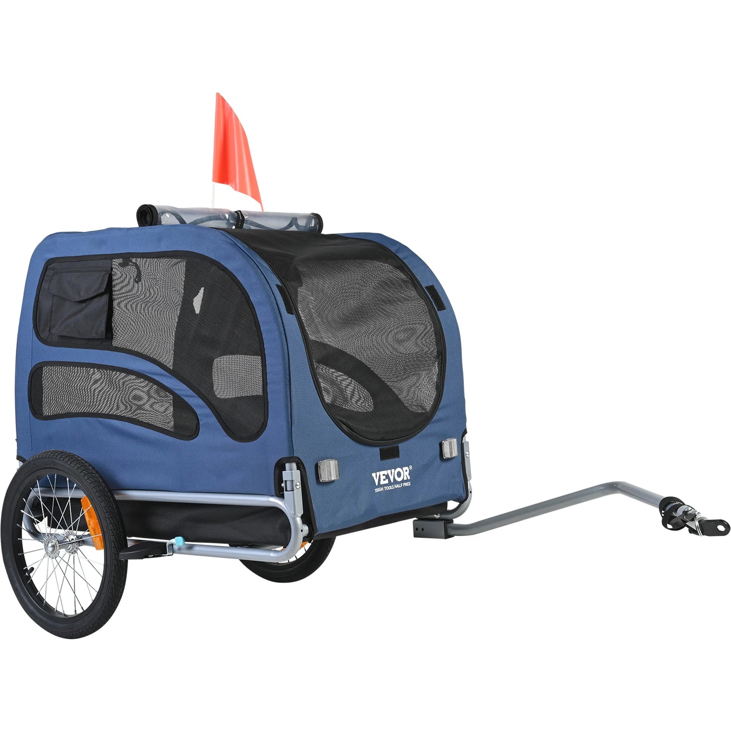 SucceBuy Pet Cart Bicycle Carrier Dog Trailer With Coupler Reflectors