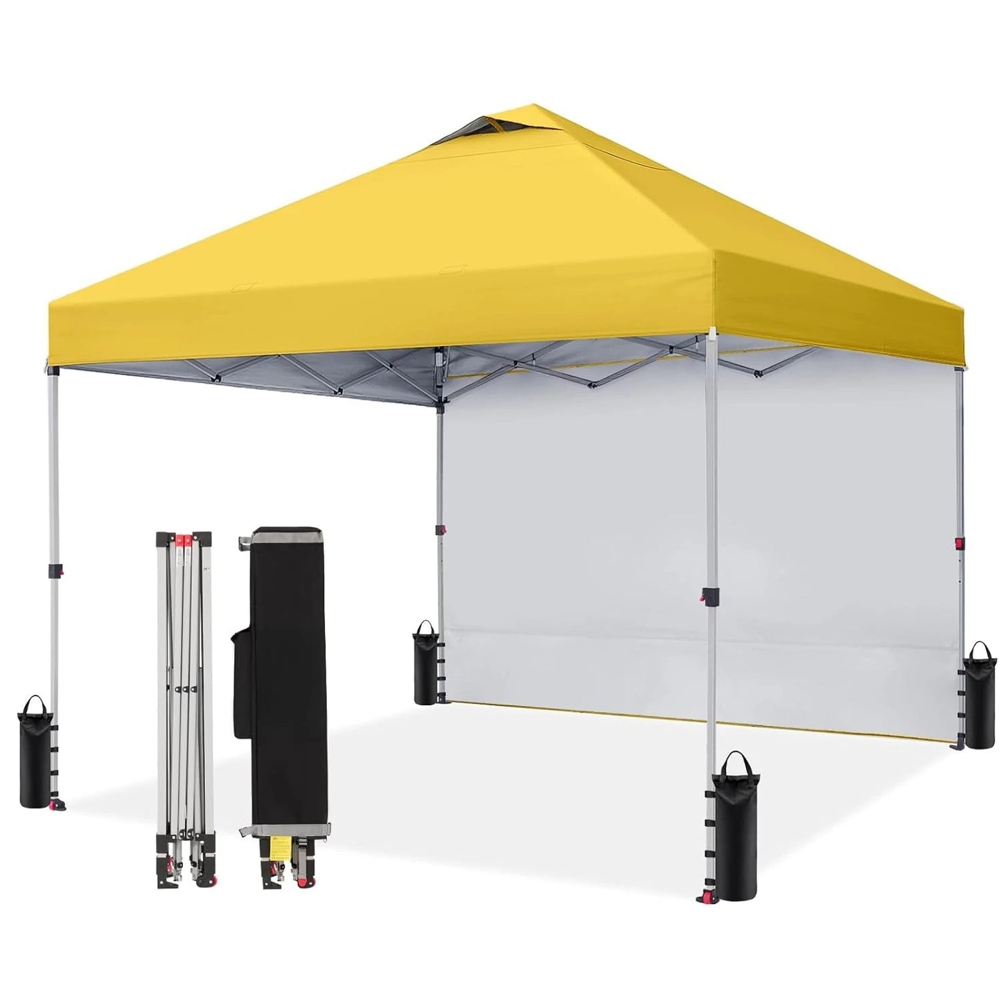 Pop Up Canopy With One Side Wall Easy Setup