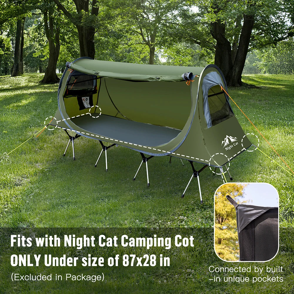Night Cat Pop Up Camping Tent Waterproof Instant Easy Setup