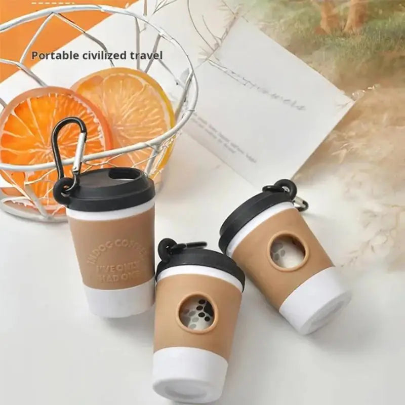 Portable Dog Poop Trash Can Dispenser With Garbage Bag Storage