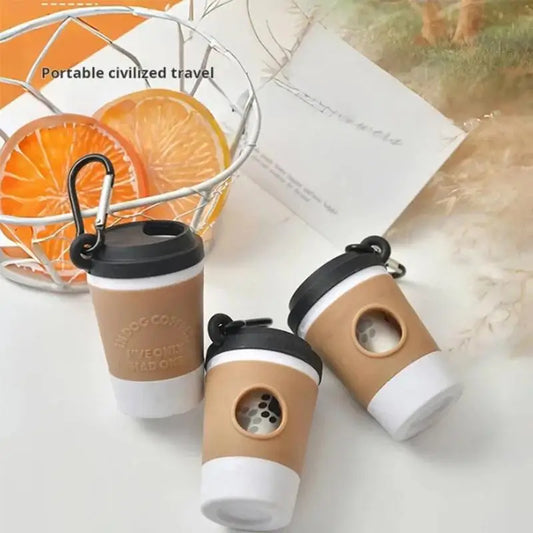 Portable Dog Poop Trash Can Dispenser With Garbage Bag Storage