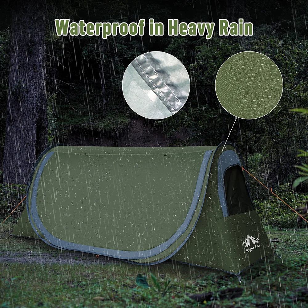 Night Cat Pop Up Camping Tent Waterproof Instant Easy Setup