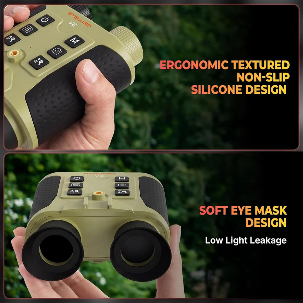 8X Digital Zoom Infrared 4K Night Vision Binoculars Goggles Telescope for Outdoor 300M Full Darkness Take Photos,Record Videos