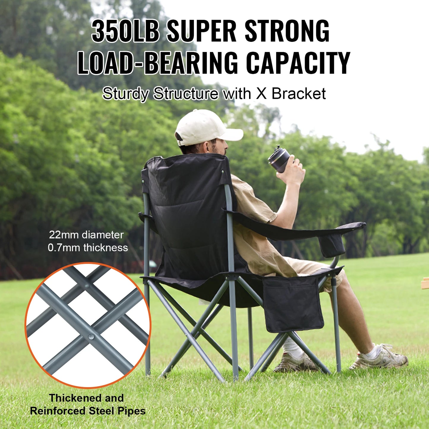 SucceBuy Ultralight Outdoor Camping Chair Foldable Travel Seat