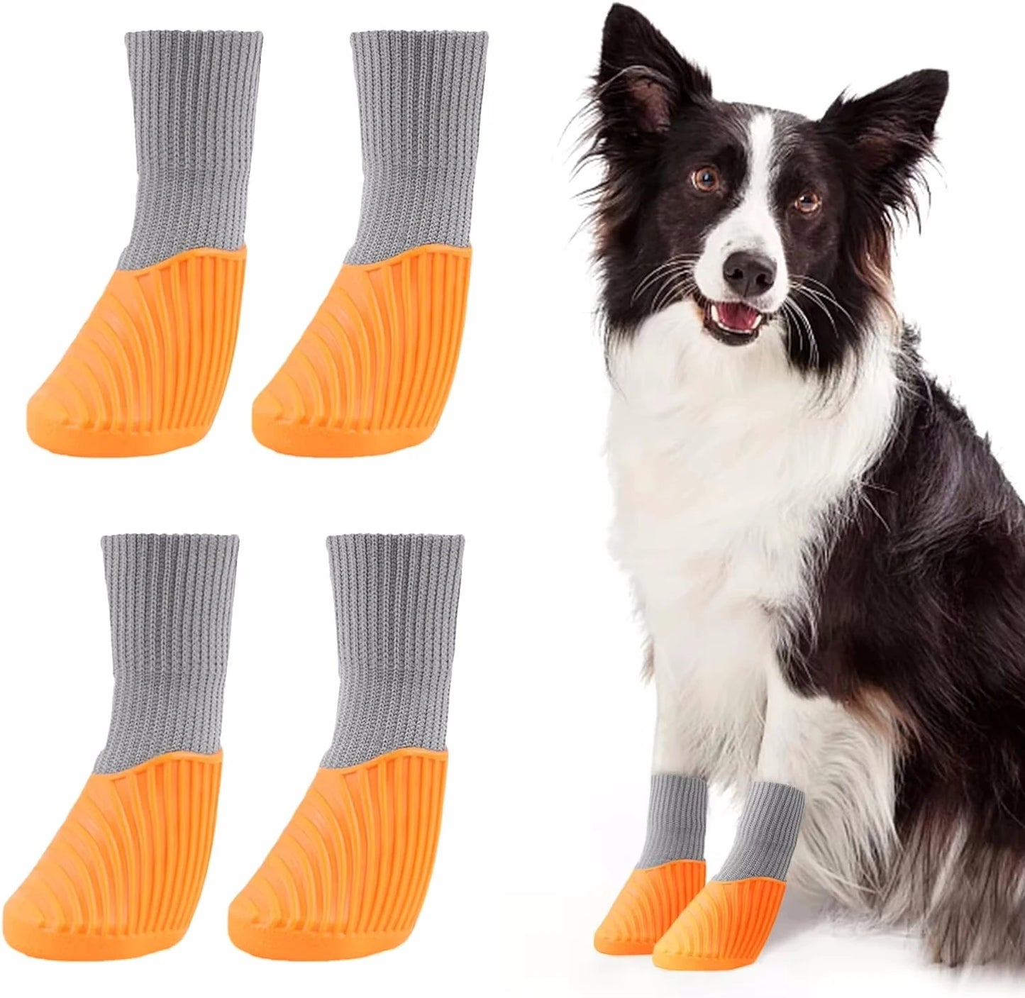 Outdoor Dog Boots Paw Protector Waterproof Shoes Set Of 4