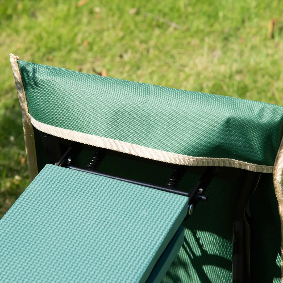Folding Garden Kneeler Stool Bench Thick Knneling Pad with Large Tool Pouch