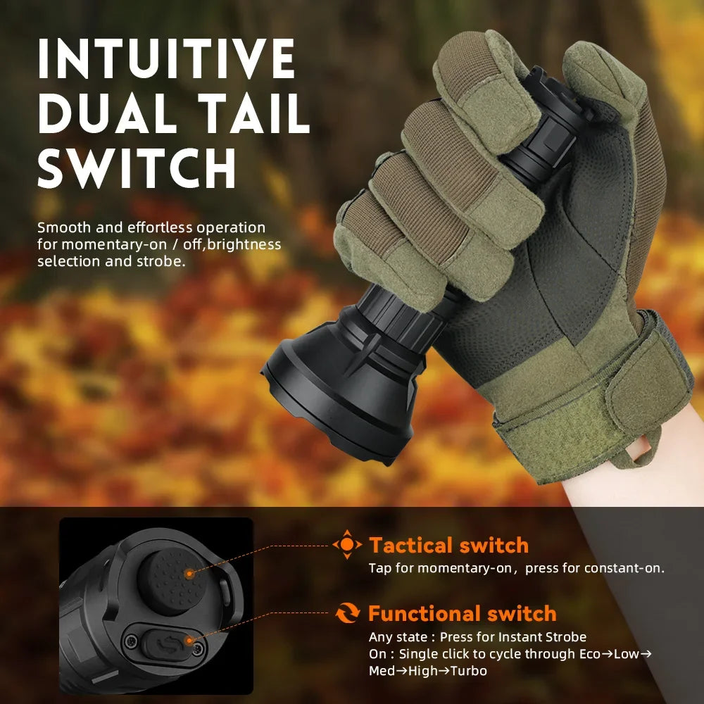 Sofirn SF26 2000lm SFT40 6000K Tactical Flashlight Type C