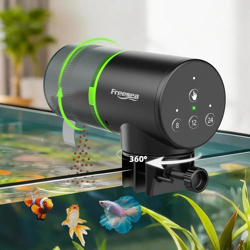 Automatic Fish Feeder With Timers And One Touch Setup