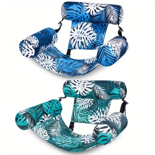 JOYFY 1/2 Pack Inflatable Pool Chair Leaf Floating Lounger Adult Pool Float Water Floating Chair for Summer Party Beach Lake