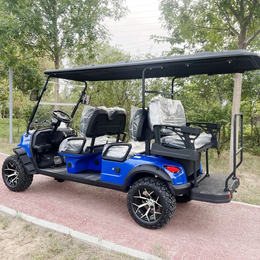 Customizable Colors 60V 4 Seater 5kw Motor Independent Suspension Disc Power Brake 12 Inch Tire Electric Hunting Golf Cart