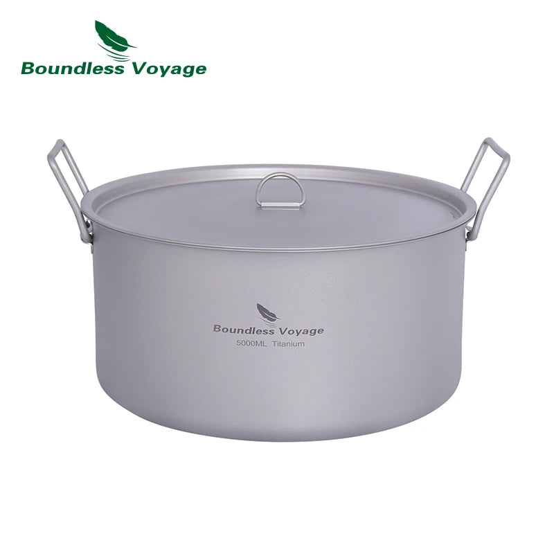 Boundless Voyage Titanium Outdoor Cooking Pot With Lid