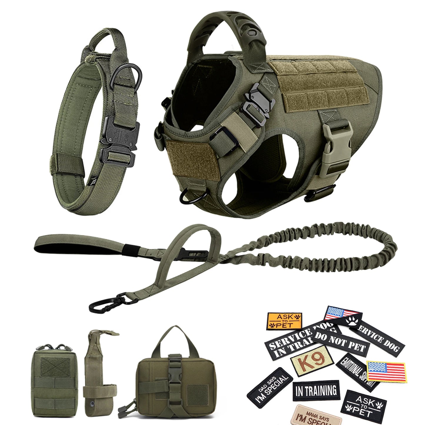 PETRAVELCN Military Style Dog Harness Vest For Malinois Training