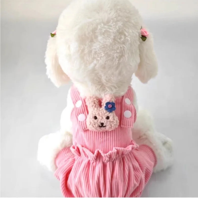 Durable Polyester Dog Jumpsuit Overalls With Straps
