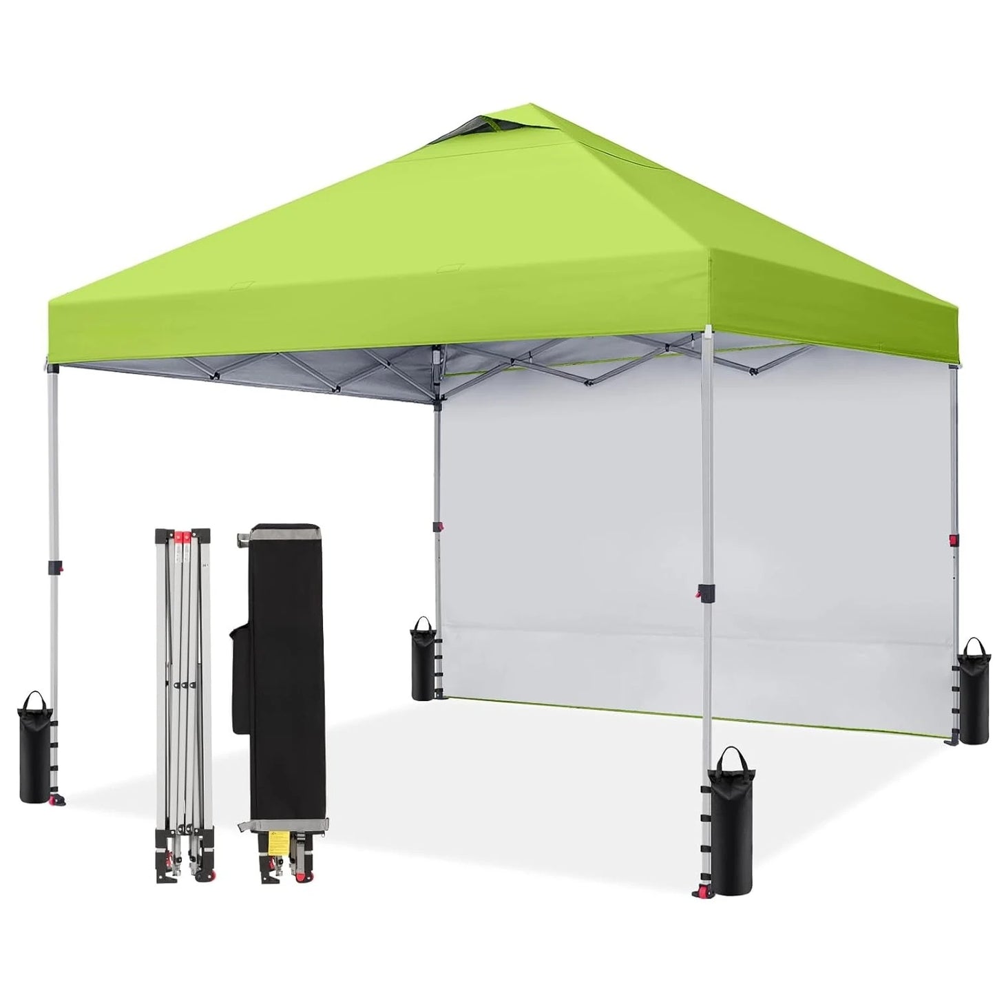 Pop Up Canopy With One Side Wall Easy Setup