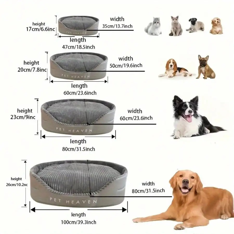 AllSeasonal Pet Bed With Warm Mat For Dogs And Cats