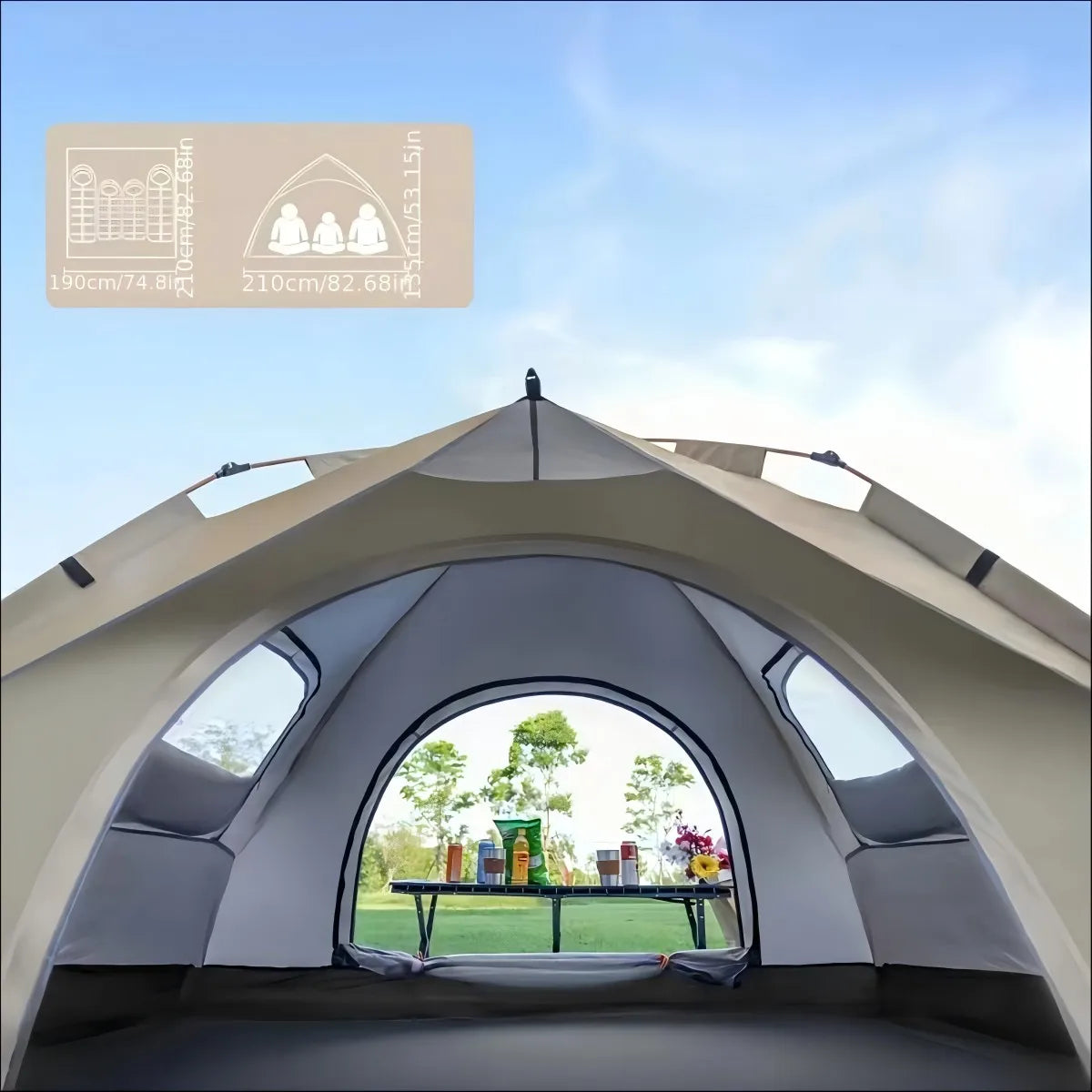Pakicetus Auto Tent Quick 60 Second Setup All Weather Portable