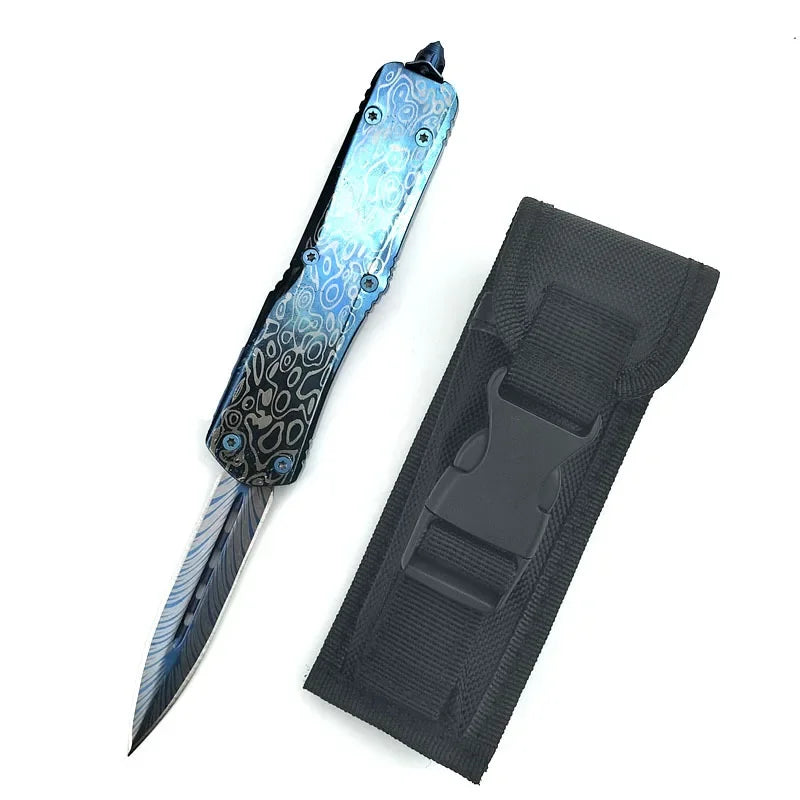 High-quality all-steel handle outdoor knife, portable high-hardness tactical knife, wilderness survival self-defense knife