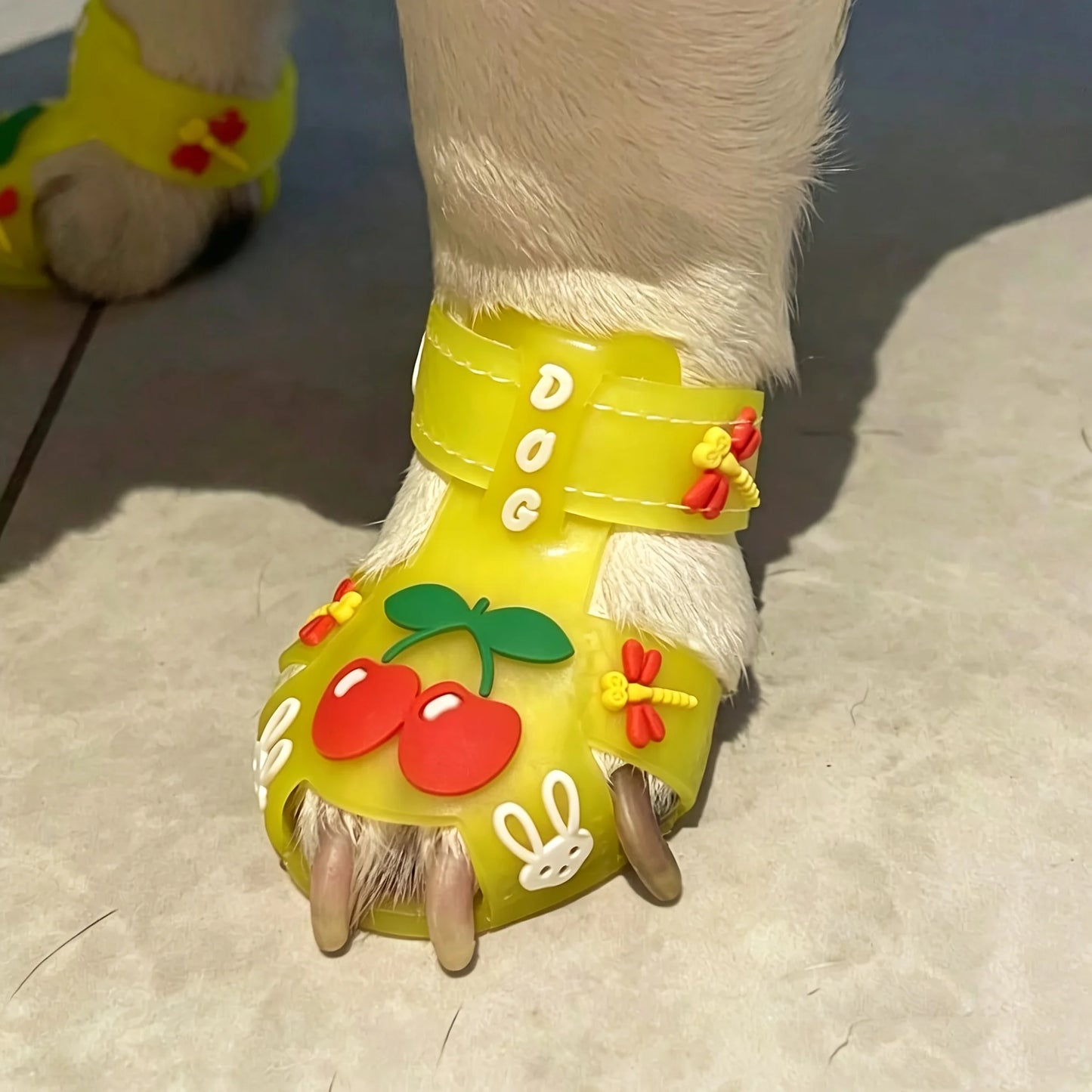 Small Dog Rain Shoes Silicone Sandals Teddy Bear Outdoor Style
