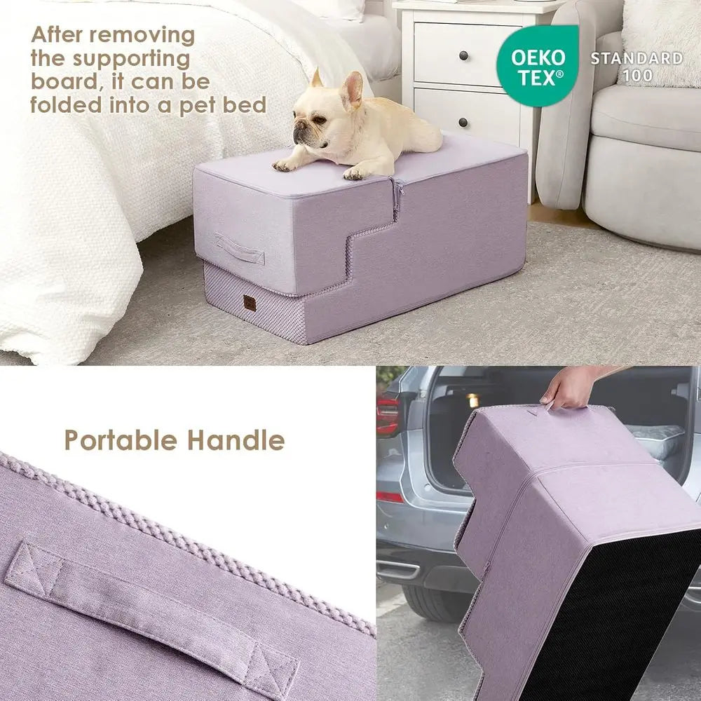 5-Step Dog Stairs for Bed and Sofa Non-Slip Indoor Use