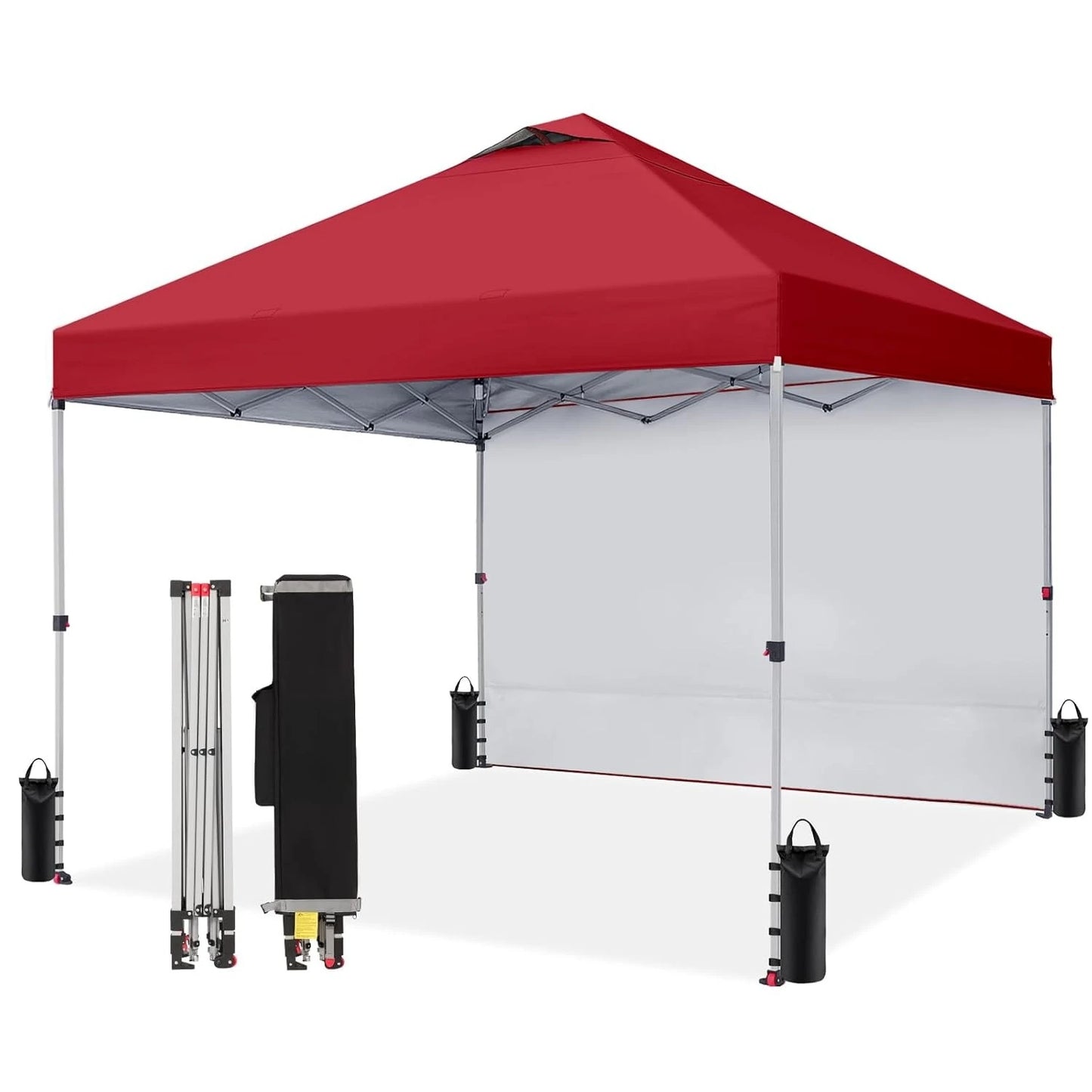 Pop Up Canopy With One Side Wall Easy Setup