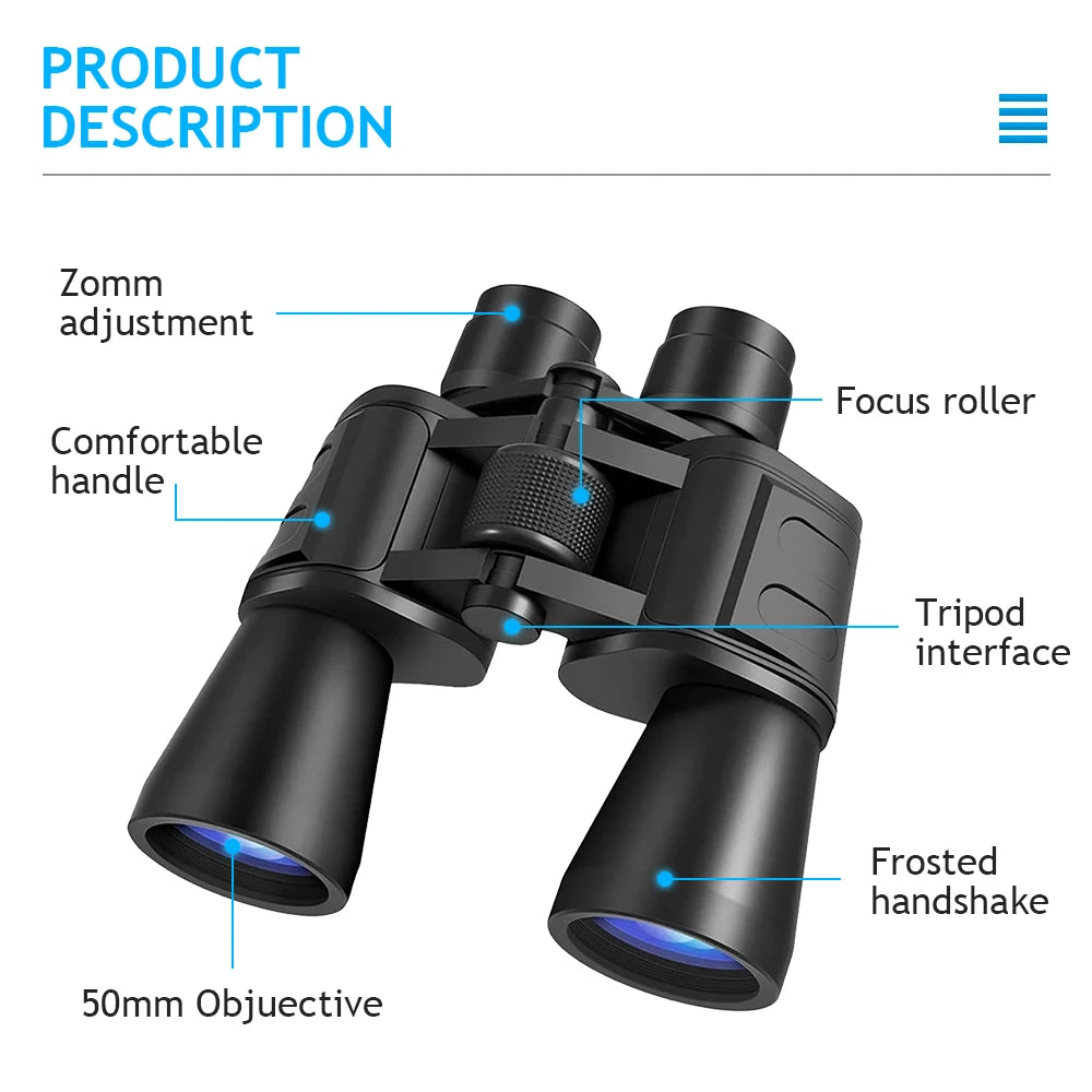 Professional 180x Binoculars With BAK4 Prism Waterproof
