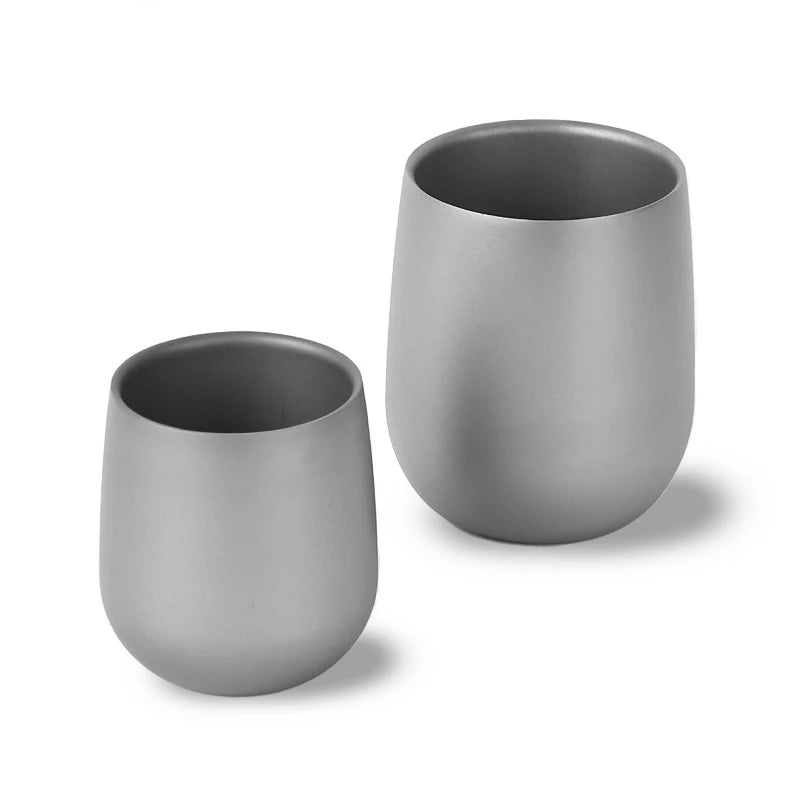 Titanium Insulated Double Wall Cup For Camping And Hiking Gear