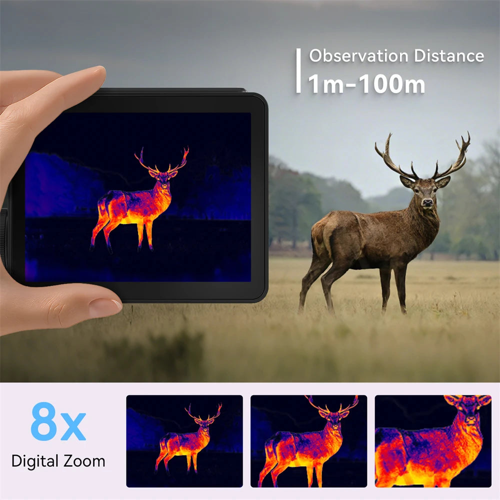 GTGUARD ClearView B215AL Thermal Imaging Scope 256*192Resolution Telescope 8X Digital Zoom Night Vision Goggles Local Inventory
