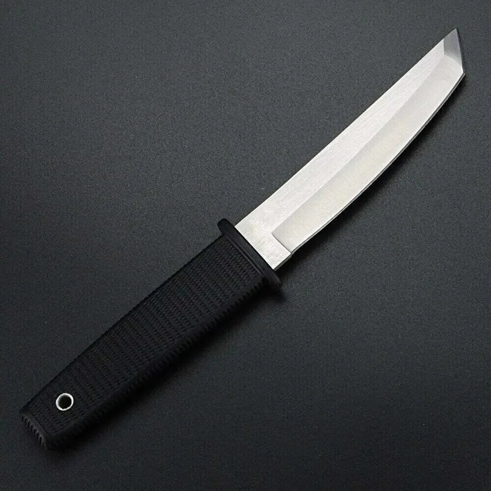 58HRC Fixed Blade Knife - 9.6" Outdoor Camping Survival Hunting Bushcraft Knife w/Sheath, Lightweight 4.9oz, High Hardness Strai