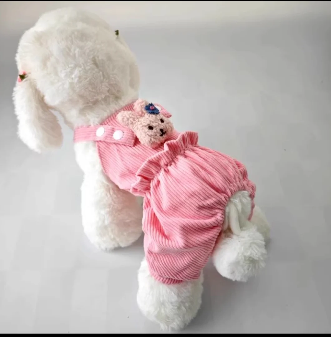 Durable Polyester Dog Jumpsuit Overalls With Straps