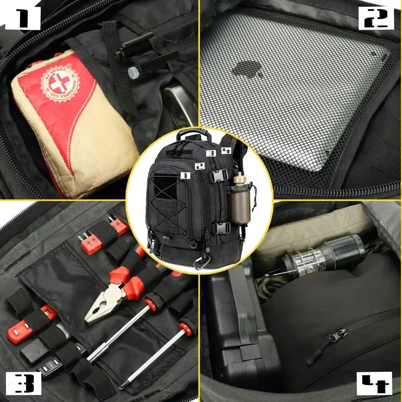 Q Tactical Unisex Water Resistant Outdoor Travel Laptop Backpack