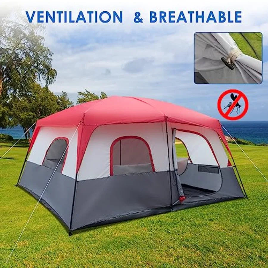 14 Person Canvas Family Tent For Car Camping Adventures