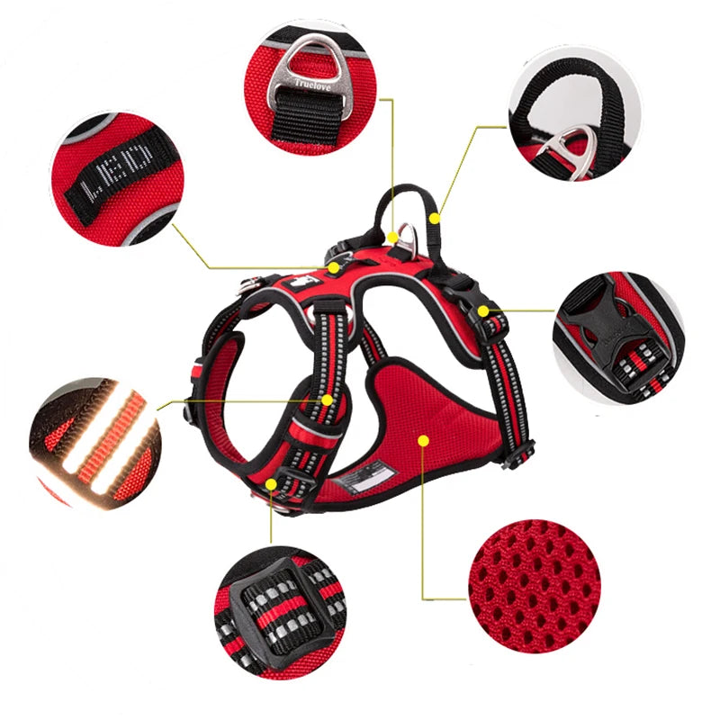Winhyepet Reflective Padded Dog Training Vest With Adjustable Straps