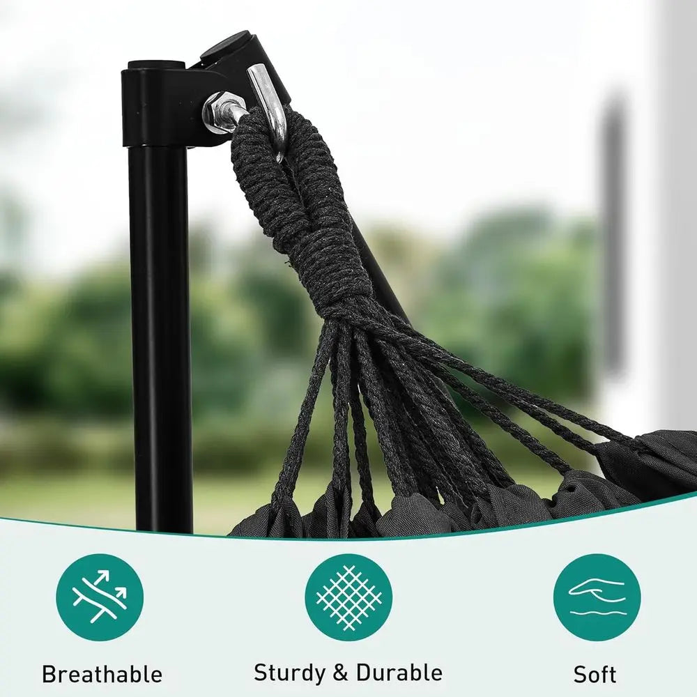 Portable Two-In-One Hammock And Swing Chair With Stand And Bag