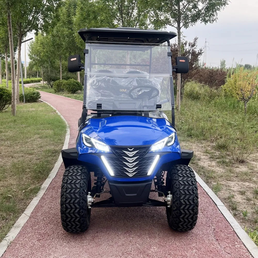 Customizable Colors 60V 4 Seater 5kw Motor Independent Suspension Disc Power Brake 12 Inch Tire Electric Hunting Golf Cart