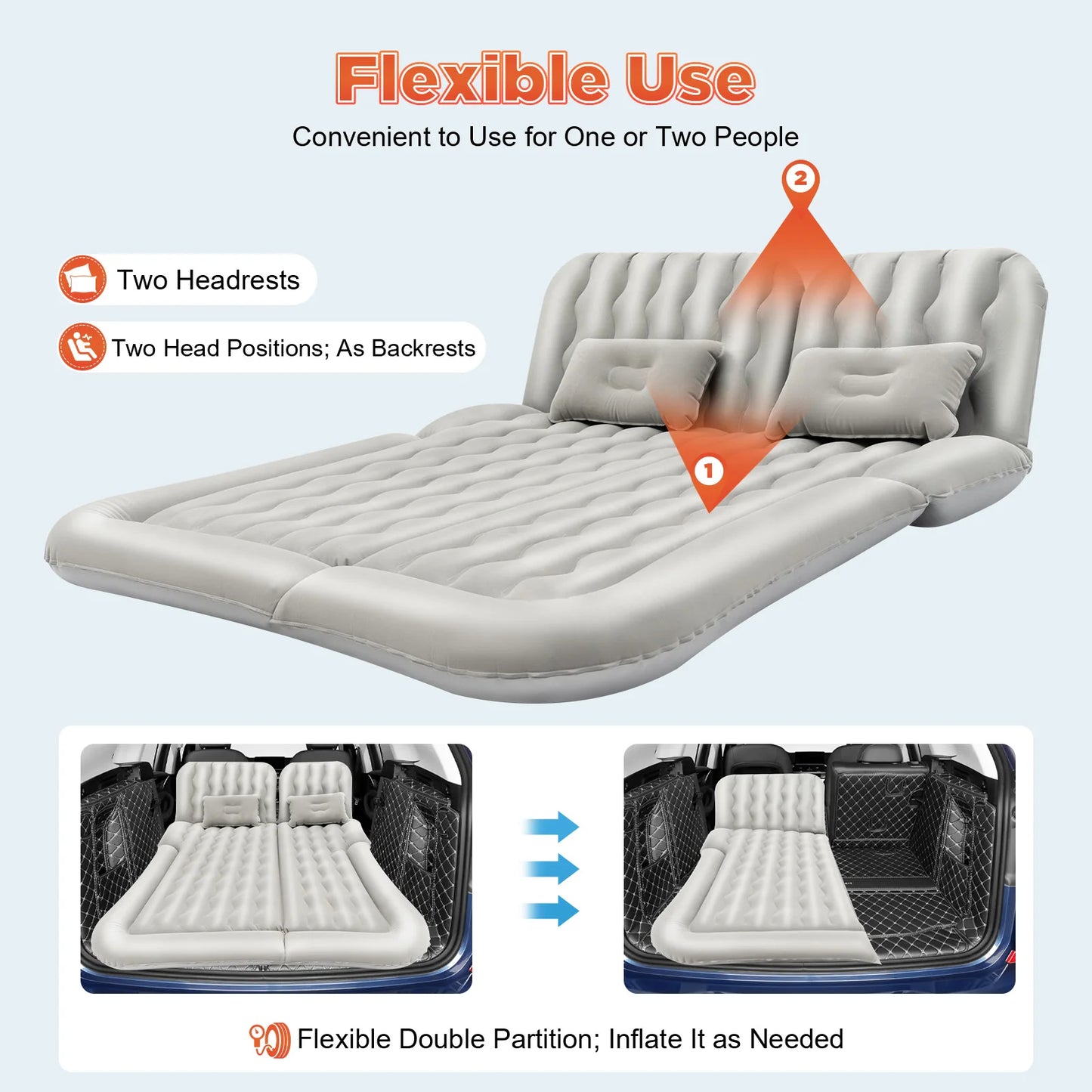 SUV Air Mattress With Pump For Car Trunk And Back Seat