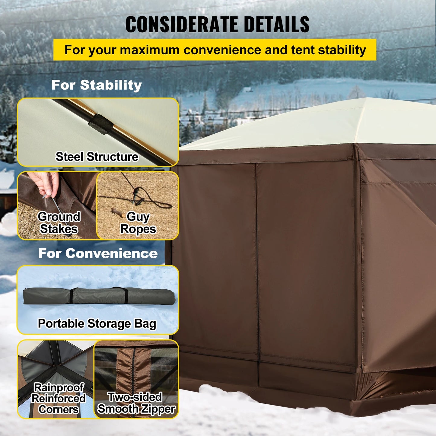 SucceBuy Pop Up Camping Gazebo Shelter For Outdoor Use