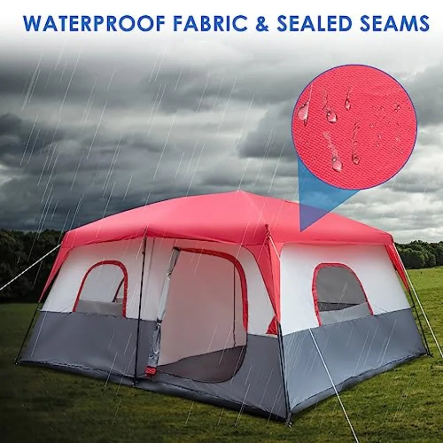 14 Person Canvas Family Tent For Car Camping Adventures