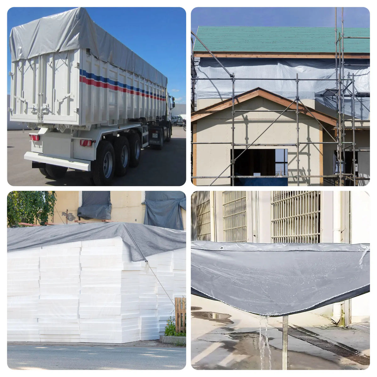 Heavy Waterproof PVC Tarpaulin With Reinforced Grommets