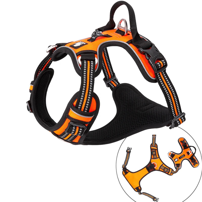 Winhyepet Reflective Padded Dog Training Vest With Adjustable Straps
