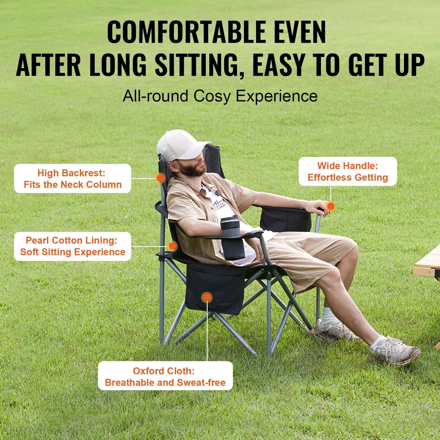 SucceBuy Ultralight Outdoor Camping Chair Foldable Travel Seat