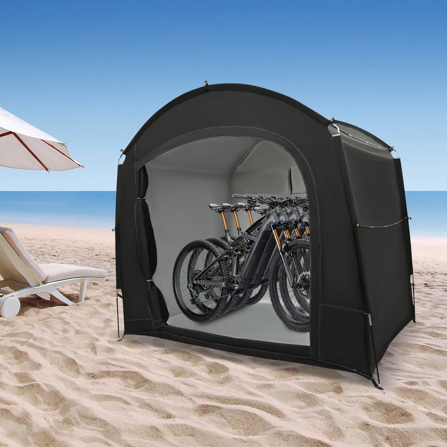 Bike Storage Shed For 1-4 Bikes Portable Shelter