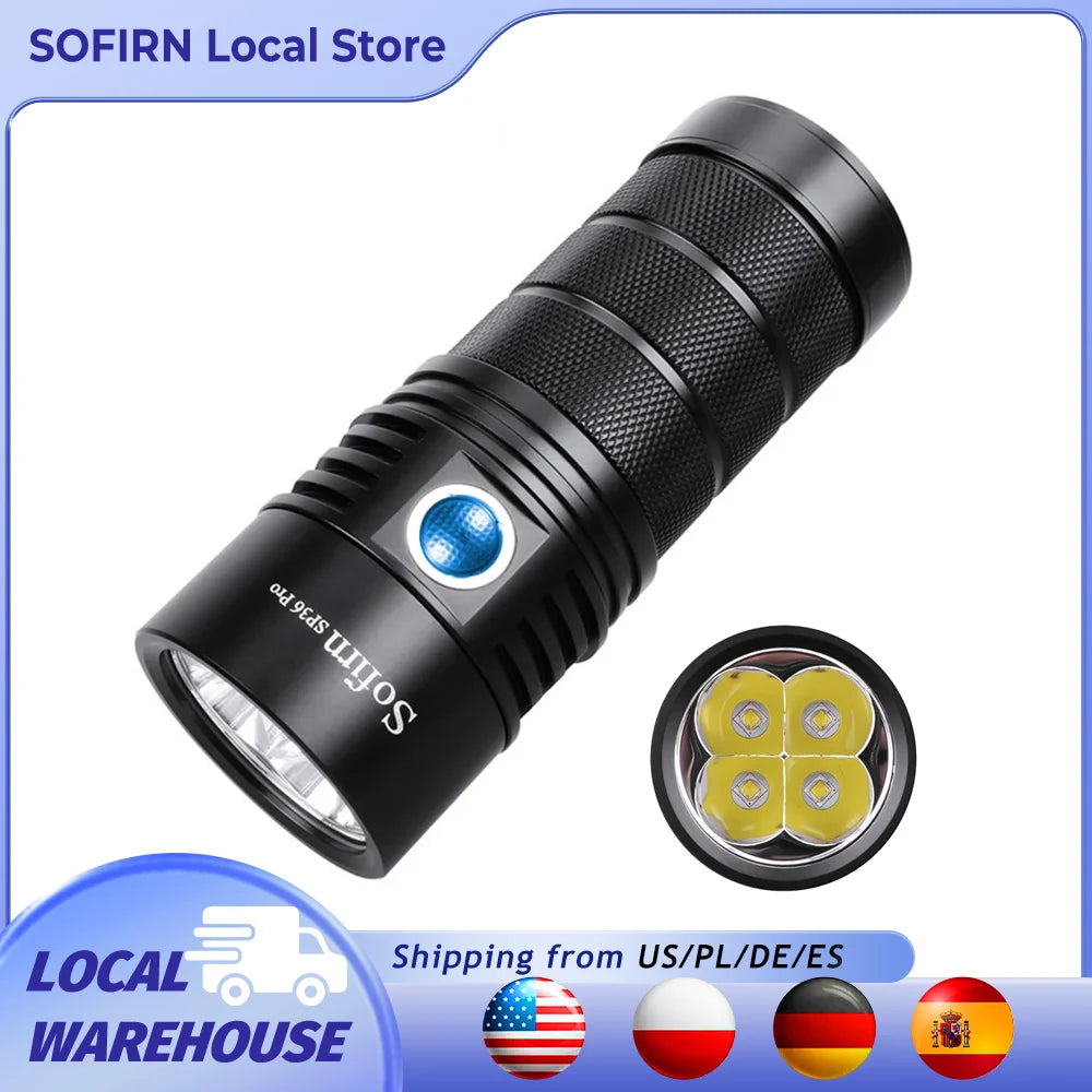 Sofirn SP36 Pro 8000 Lumen LED Flashlight USB C Rechargeable