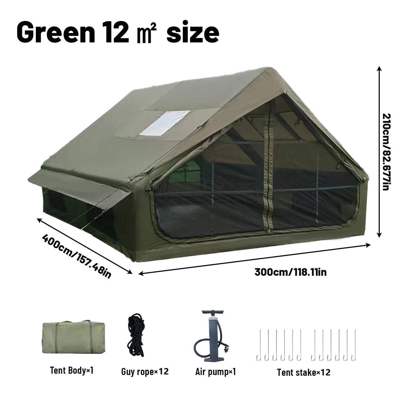 Pakicetus Inflatable Tent With Skylight Quick Setup